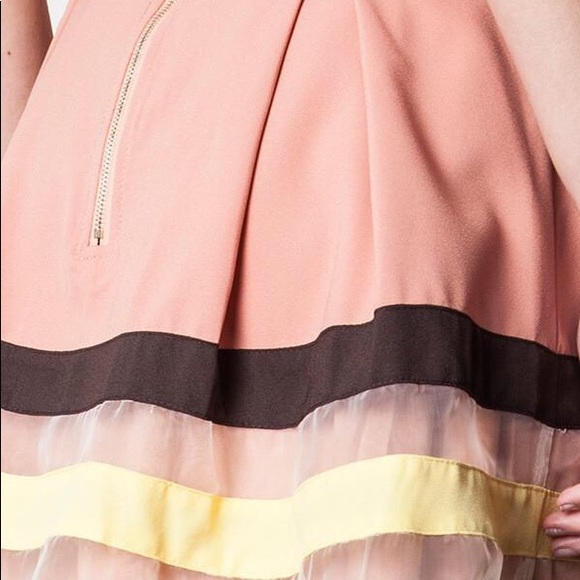 👑 1/7 Host Pick 👑 Pleated Skirt w/Sheer Stripes - Picture 2 of 5